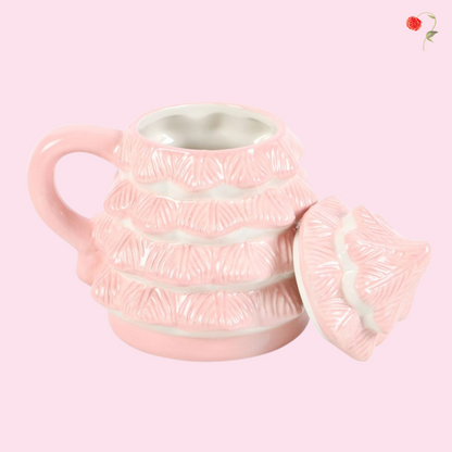 Pink Christmas Tree Ceramic Mug