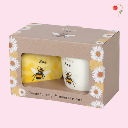 Queen Bee Mug and Coaster Set