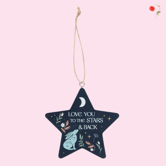 Love You Star Hanging Sign