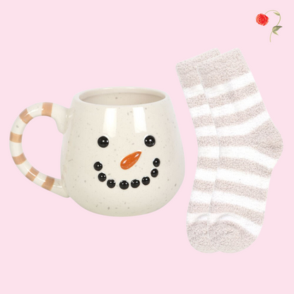 Snowman Mug and Socks Set