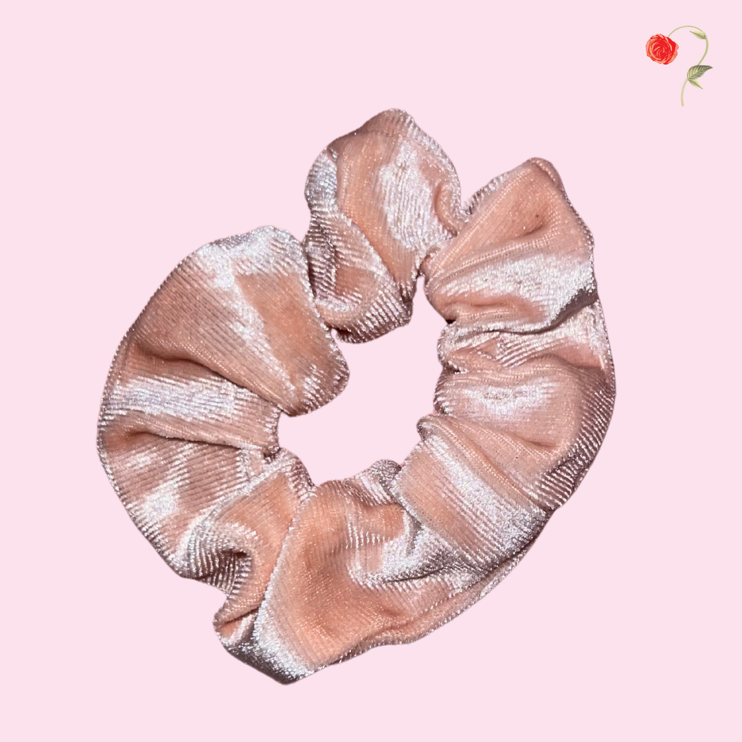 Pink Velvet Scrunchie