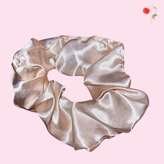 Champagne Satin Scrunchie