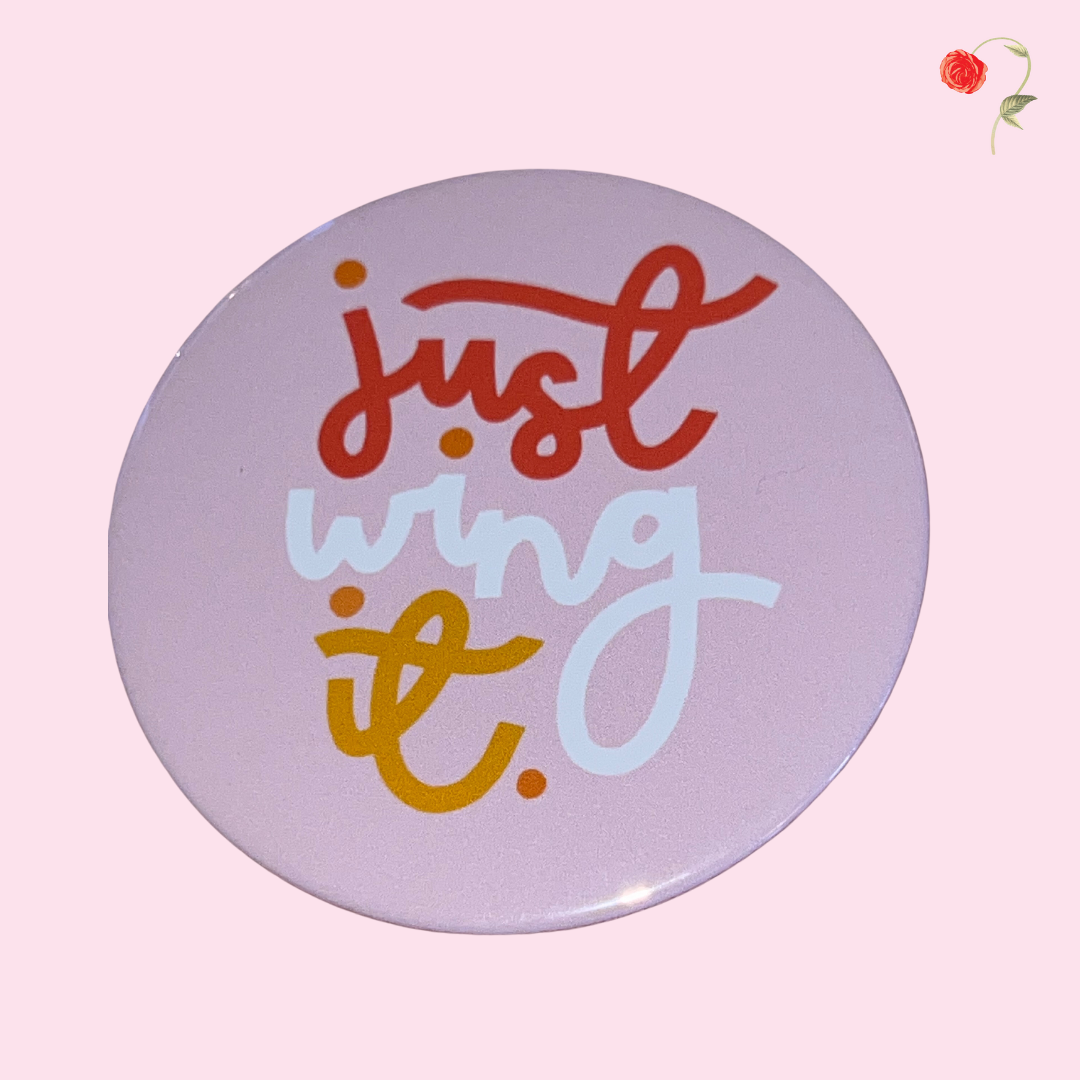 Just Wing It Pocket Mirror